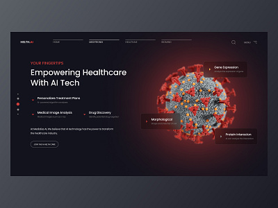 AI Powered Health Platform 2d 3d ai animation branding design encodedots graphic design health illustration landingpage logo motion graphics ui vector