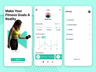 fitness & workout User Profile Design appui design fitnessui illustration ui uidesign uxdesign