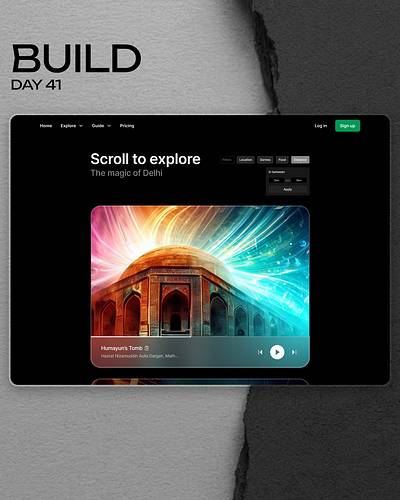 Music Landing Page | BuiLD Day 41 app branding design graphic design illustration logo music typography ui ux vector