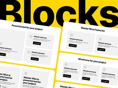 Blocks For Wireframing - Master Wire Frame Kit blocks customize design download download template figma figma download figma template kit template template design template ui template ux ui wf wireframe wireframe blocks wireframe kit wireframe template wireframing blocks
