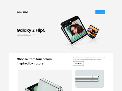 Galaxy Z Flip5 Web 3d animation branding design ecommerce encodedots galaxy graphic design illustration logo mobile motion graphics newcolor newlunch samsung softui ui vector