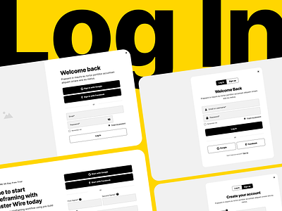 Log In Page Wireframe Kit kit log log in log in design log in kit log in template log in wireframe page page wireframe sign sign in design sign up sign up ui sign up wireframe sign wireframe template ui ux web wireframe