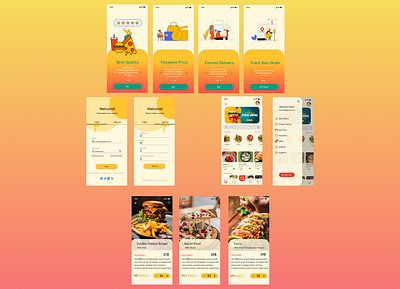 Food Delivery App app branding food graphic design illustration ui ux