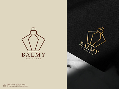 Balmy Perfumes Logo brand branding design graphic design illustration logo luxurious perfumes premium vector