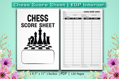Chess score sheet cover chess