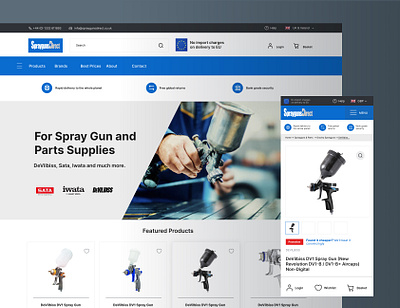 Sprayguns ecommerce design design graphic design ui ux web website