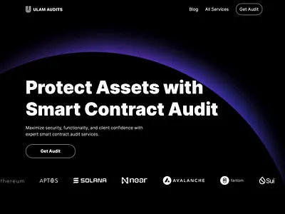 Ulam Audits | Smart Contract Audit animation design landing services smart contract audit ui ux uxui design web design