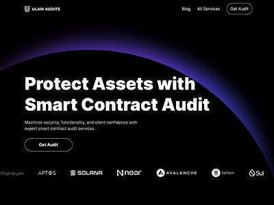 Ulam Audits | Smart Contract Audit animation design landing services smart contract audit ui ux uxui design web design