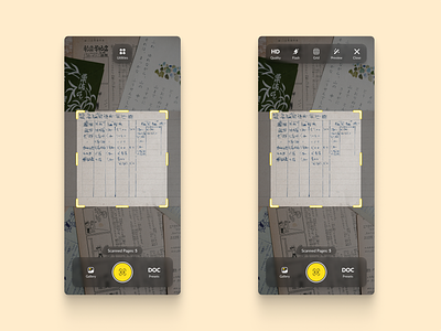 Daily UI - 029 camera scanner camera ui dailyui doc scanner document scanner mobile app mobile ui scanner ui