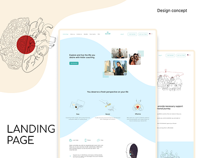 Asfar Landing Page branding design figma illustration landing ui ux web