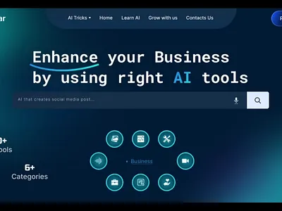 Ai Hunar - Web Design Concept ai animation design landing page ui ux design web design