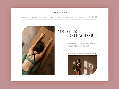 Yoga Studio Website design logo ui ux vector web