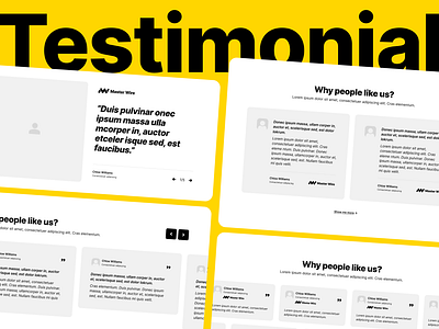 Wireframe for Testimonial blocks combine components customize design elements figma kit page project template testimonial text ui ux web wireframe wireframe kit wireframing workflow