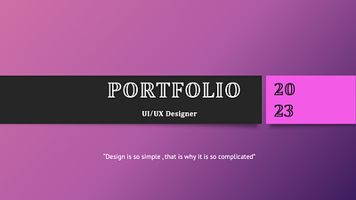 UI/UX Portfolio 2023 design portfolio ui ui ux portfolio ux