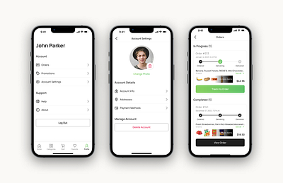 Freshcart | Profile app app design branding delivery app design grocery app grocery app design grocery delivery app mobile app design ui ui design ux ux design
