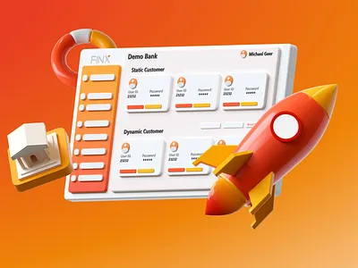 3D Illustration for Finx.io 3d 3d art 3d design 3danimation 3dart animation b3d bank blender blender3d branding c4d cinema4d data design illustration loop motion render security