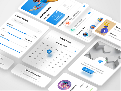 Dashboard UI Kits 3d admin panel branding calculator chart clean dashboard design flat graphic design kits product design profile saas saasui ui uikit ux