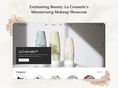 La Cosmatic branding design logo makeup ui ux uxui website