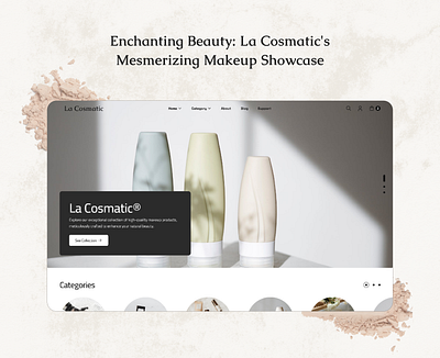 La Cosmatic branding design logo makeup ui ux uxui website