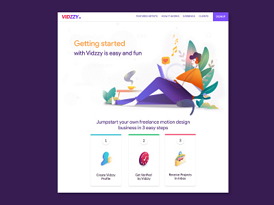 Landing page! branding character design graphic hero illustration icons illustration isometric landing page mobile page modern new trend product design project projects ui verified verify website design work from home