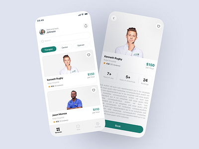 Health Experts Booking app analytics booking design graphic design health medical ui