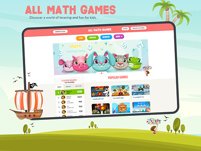 Math Games games kids kids games math math games web design