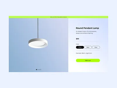 Product Page design ui website