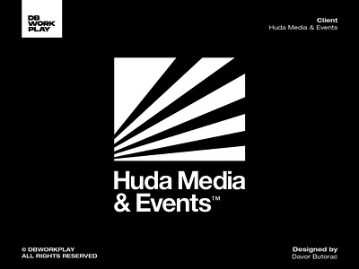 Huda Media & Events brand brand designer brand identity branding brands davor butorac dbworkplay design icon illustration lettermark logo logo business logo designer logo inspiration logomark logos logotype symbol visual identity