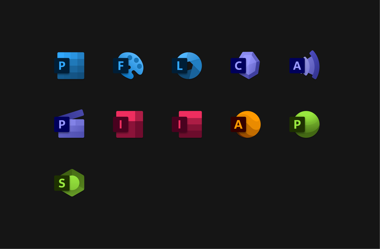 Adobe App Icons Fluent Styles icon icons ui