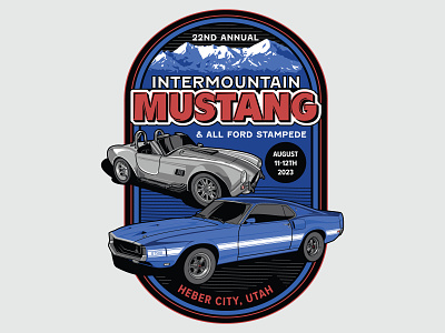 Car Show Artwork car illustration car show mustang poster t shirt design vector illustration