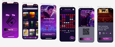 Flix Tix graphic design ui