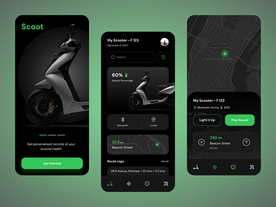 Ebike App app creativedesign design ebike electricbike mobileapp scooterapp ui ux