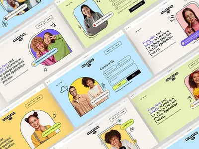 CollegesLike website college design dribbble e commerce landing page school students study ui ui ux design web website