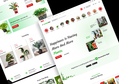 Re-Design Plant selling Website. e commerce website landing page design micro animation plant selling website design ui design ui ux ux design web design