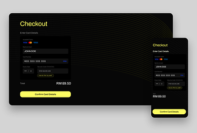 Card Checkout form checkout credit card daily ui debit card mobile ui website