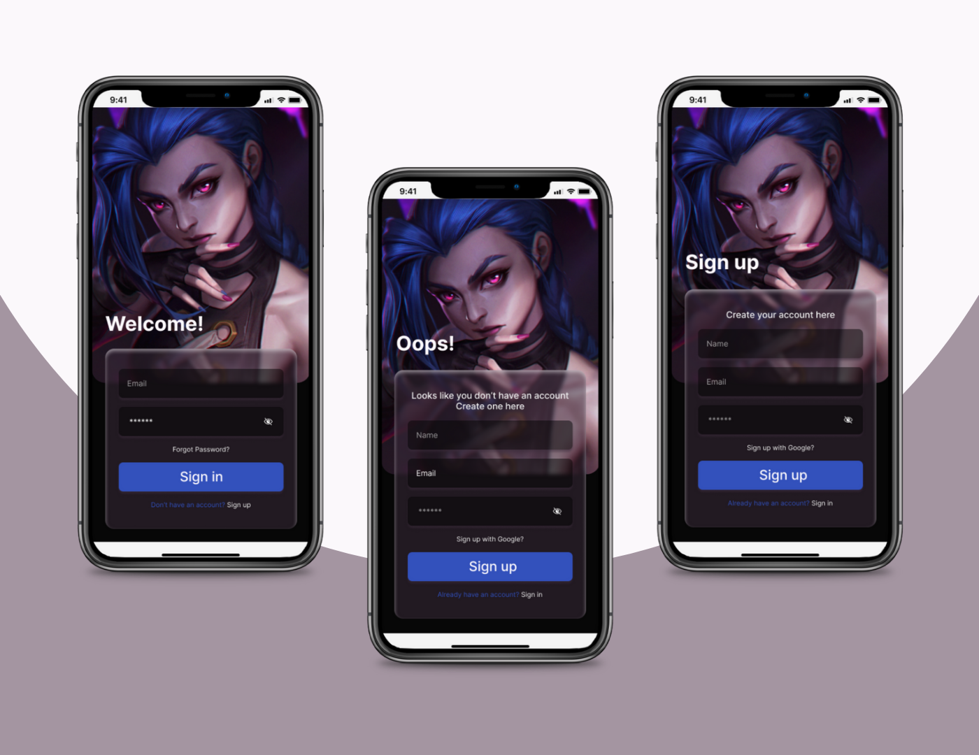 Sign in | Sign up Screens dailyui signin signup ui uiux