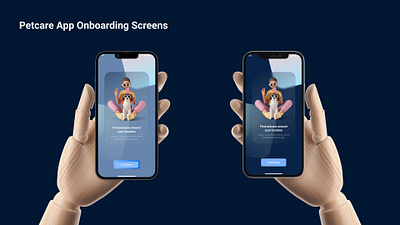 Petcare App Onboarding Screens app design figma illustration ui user experince
