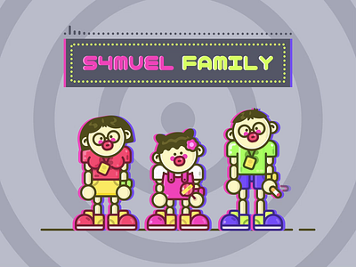 Dancing S4MUEL's family animation illustration motion graphics