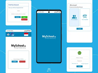 MySchool - Sign Up Flow animation app branding design education graphic design illustration logo motion graphics myschool ui ux