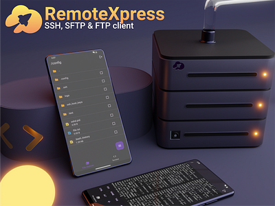 RemoteXpress - PlayStore 3d affinity designer android app app icon app logo blender branding design logo mobile playstore