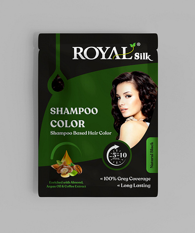 Royal Silk Henna Mini Sachet Packaging Design design graphic design packaging design print design vector