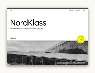 Nordklass | Hero Section architectural design branding figma hero hero section ui ui design ux ux design web design webdesign website website design