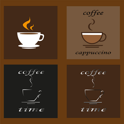 coffee logo options branding design graphic design illustration logo vector