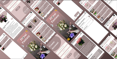 Floral Fantasy app design figma illustration project1 ui ux