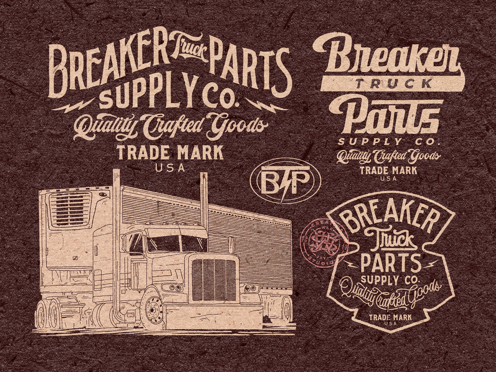 Breaker Truck Parts Supply Co. by Wak Jay Creative Studio on Dribbble