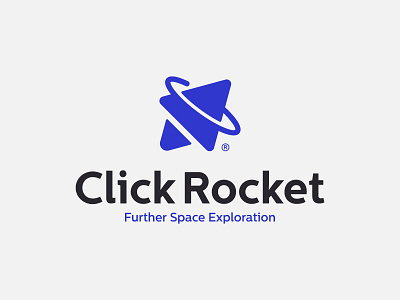 Click Rocket arrow brand branding circle click design exploration identity logo logo design mark minimal modern rocket simple space tech technology triangle uniques