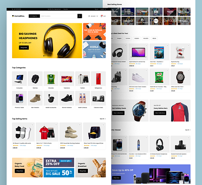 E-COMMERCE LANDING PAGE design e commerce graphic design landingpage marketplace ui ux webpage