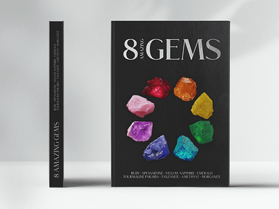 8 amazing gems book cover gems graphic design logo typography