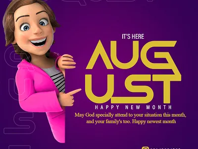 August branding design graphic design illustration logo social media post design typography