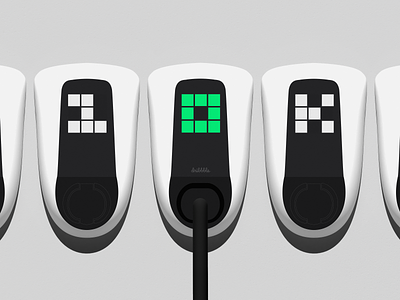10k 10k 8bit car charger charging display dribbble electrical ev interface matix pixel station ui vehicle